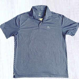 Men’s Rhoback Polo, size large, admiral navy (navy with white stars) EUC!